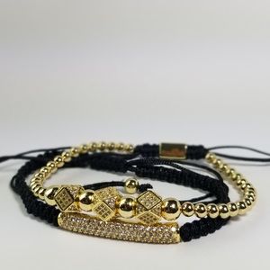 Luxury black and gold bracelet